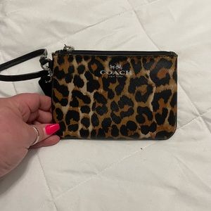 Coach Leopard Wristlet